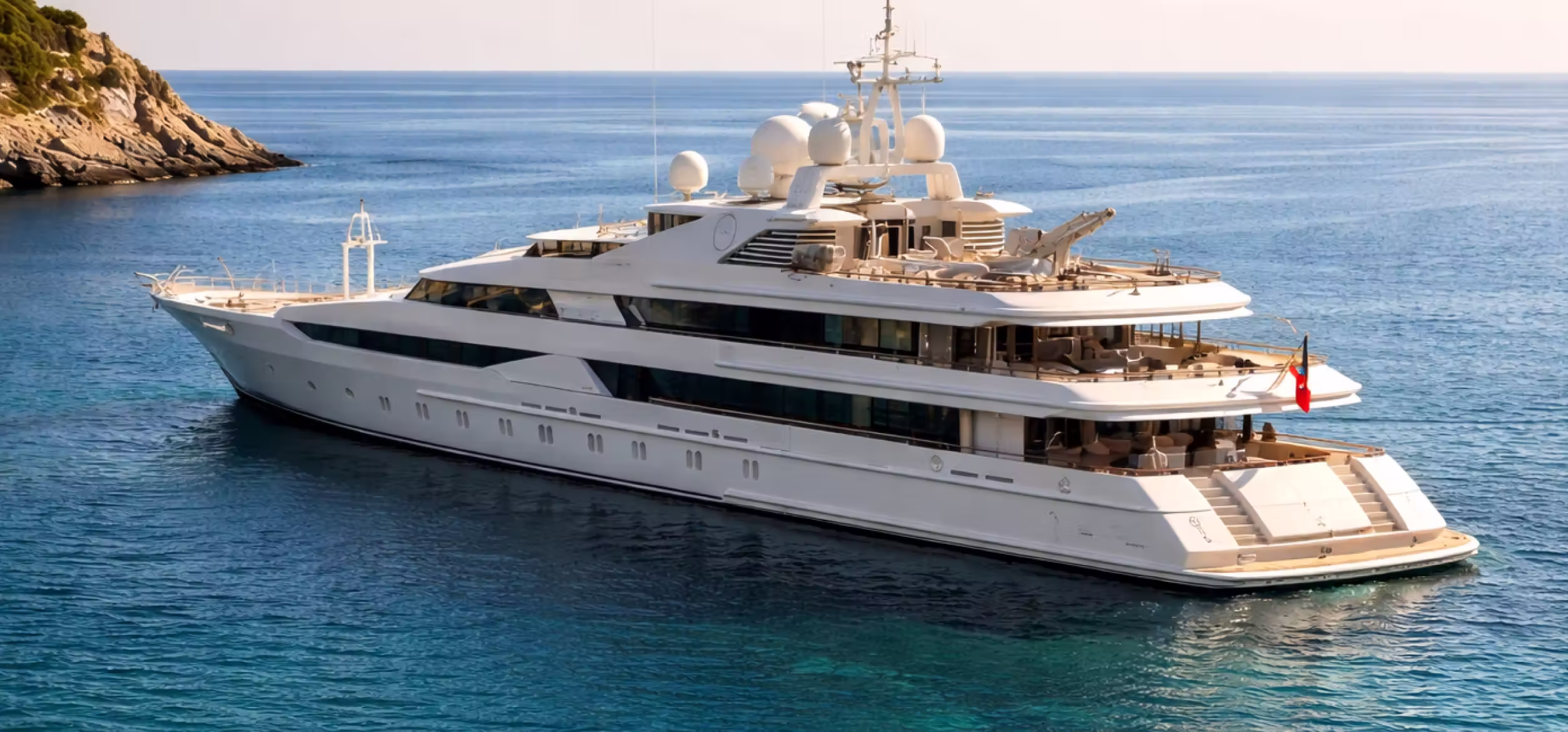 Yacht on open water