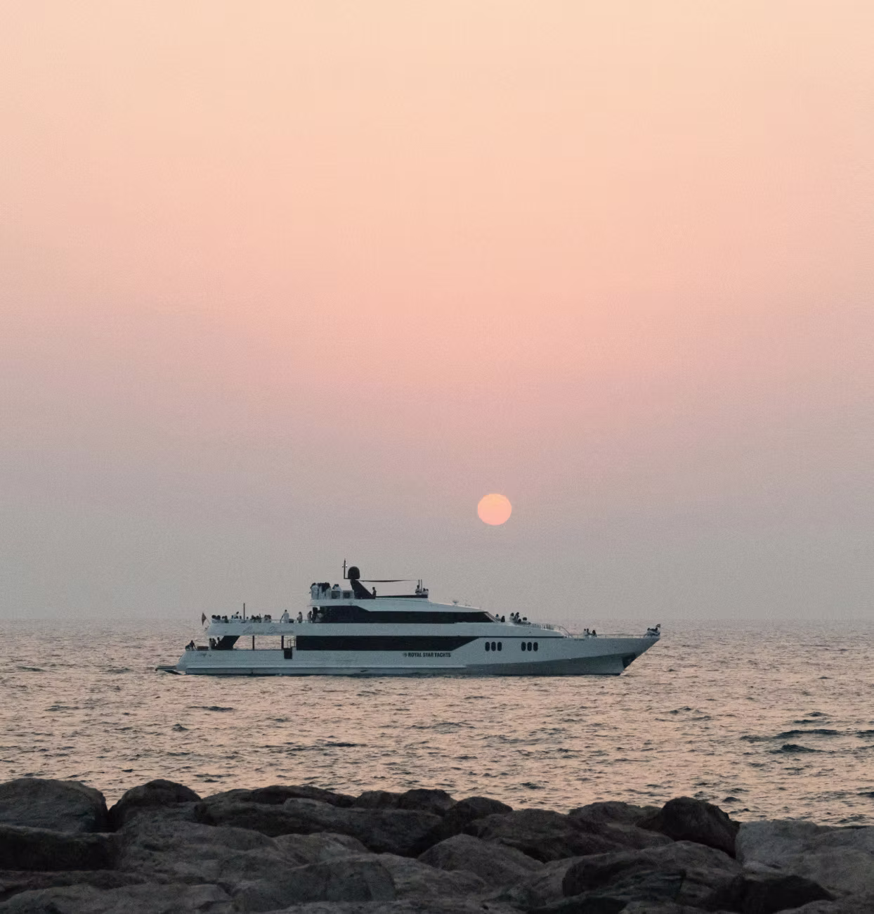 Romantic Evening Yachts on the water